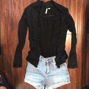 Black Cardigan long sleeve sweater